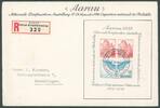 Schweiz 'Briefmarkenausstellung Aarau' Block auf Sonderumschlag mit SST -