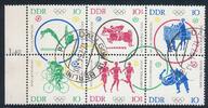 DDR 6x 10 Pfg. 1039-44 'Olympiade Tokio' im 6er-Zusammendruck mit Tagesstempel -