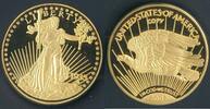 USA (20 Dollars) 'Gold Eagle' Neuprägung/Replik edelvergoldet -