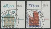 Bundesrepublik Deutschland 45-70 Pf. Sehenswürdigkeiten mit 'Korrigiertem Bogenzähler' und Ersttag Frankfurt am Main -