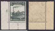 Deutsches Reich 6 Pfg. 1935 100 Jahre Deutsche Eisenbahn mit Plattennummer 1 und Formnummer 2 ** postfrisch