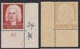 Deutsches Reich 12 Pfg. 1935 Musikerserie J.S. Bach mit Plattennummer 1 ** postfrisch