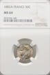 France 50 Centimes 1882 A NGC MS 64