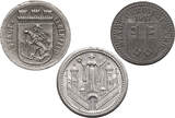 Uerdingen / Magdeburg / Elberfeld Set 3 Notgeld 1917 / 1921 / 1918 XF