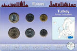 Turkey Set of circulation coins 2005 - 2007 UNC