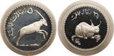 Oman Proof Set of 2 1/2 and 5 Rials 1977 World Wildlife Conservation Proof
