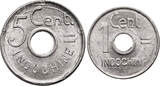 French Indo-China Set 1, 5 Cents 1943 UNC