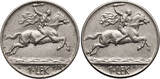 Albania, Kingdom Set 2 x 1 Lek 1930, 1931 VF