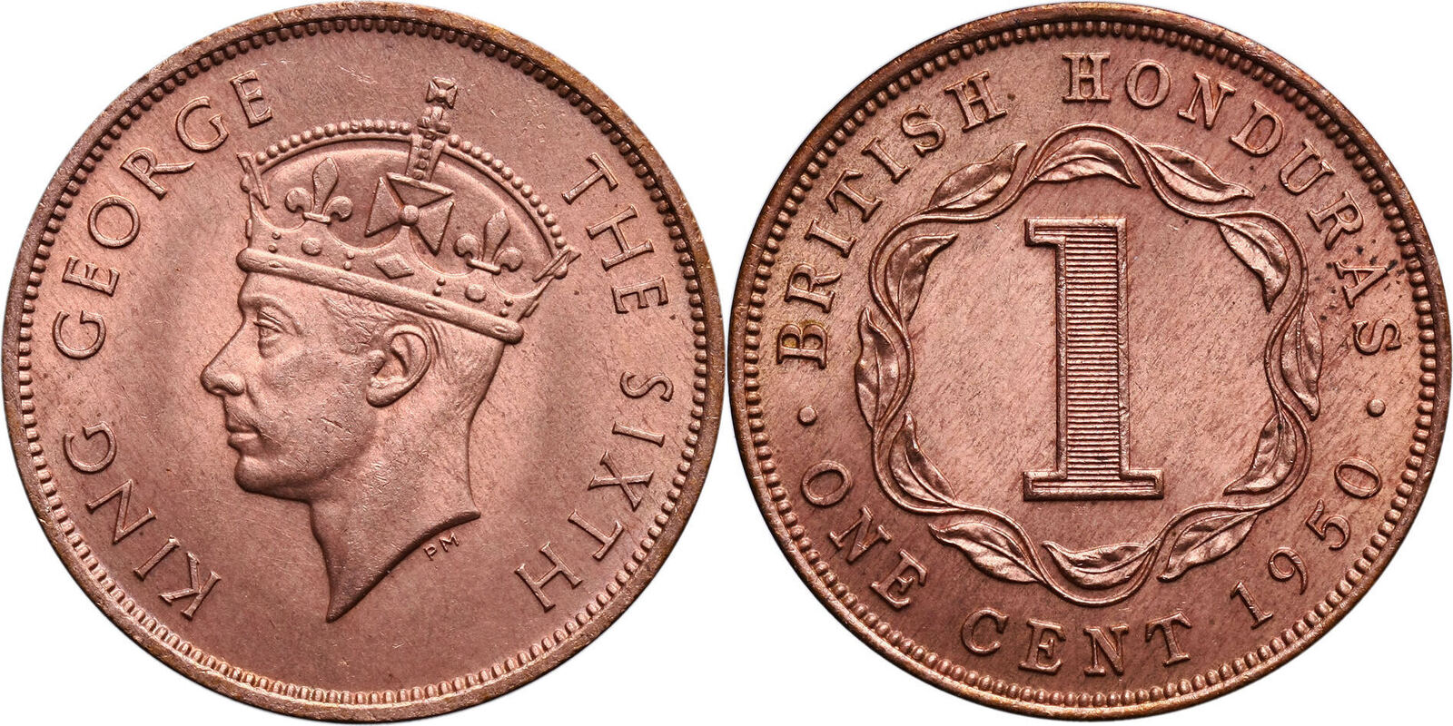 British Honduras 1 Cent 1950 George VI UNC MA Shops british-honduras-1-cent-1950-george-vi-unc-ma-shops