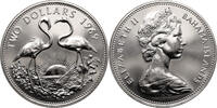 Bahamas 2 Dollars two flamingos -