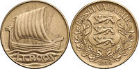 1 Kroon 1934 Estonia, Republic 1918-1941 Ship of Vikings fast VZ
