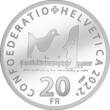 Schweiz  20 Franken Mani MATTER 2022 original verpackt POLIERTE PLATTE Proof