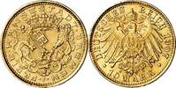 Deutschland J. 204 10 Mark Bremen Gold 10 Mark 1907 fast Stempelglanz