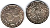 Deutschland J. 353 5 RM LUTHER 1933 A vz - st / St 5 Reichsmark 1933 vz - st