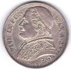 Kirchenstaat 2 Lire PIUS IX. Anno XXII 1867 R = Rom in vz + -