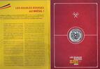 Belgien Belgien: Medaille zur FUSSBALL WM Brasilien 2014 versilbert im Blister -
