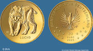 BRD 20 Euro 20 Euro Gold 2025 Luchs - Serie Rückkehr der Wildtiere -