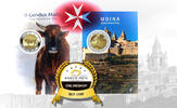 MALTA 2 Euro 2 x 2 Euro 2025 Malta Mdina und maltesischer Ochse im Originalblister Coincard -