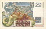 NOTES OF THE BANQUE DE FRANCE 50 francs 7.6.1951 Banque de France. Billet.  Le Verrier, VF-EF