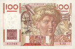 NOTES OF THE BANQUE DE FRANCE 100 francs Banque de France. Billet. jeune paysan, -