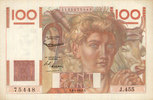 NOTES OF THE BANQUE DE FRANCE 100 francs Banque de France. Billet. jeune paysan, -