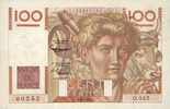 NOTES OF THE BANQUE DE FRANCE 100 francs Banque de France. Billet. jeune paysan, -