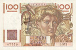 NOTES OF THE BANQUE DE FRANCE 100 francs Banque de France. Billet. jeune paysan, -