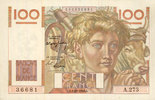NOTES OF THE BANQUE DE FRANCE 100 francs Banque de France. Billet. jeune paysan, -