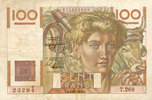 NOTES OF THE BANQUE DE FRANCE 100 francs Banque de France. Billet. jeune paysan, -