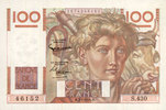 NOTES OF THE BANQUE DE FRANCE 100 francs Banque de France. Billet. jeune paysan, -