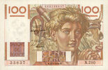 NOTES OF THE BANQUE DE FRANCE 100 francs Banque de France. Billet. jeune paysan, -