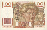 NOTES OF THE BANQUE DE FRANCE 100 francs Banque de France. Billet. jeune paysan, -