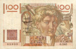 NOTES OF THE BANQUE DE FRANCE 100 francs Banque de France. Billet. jeune paysan, -