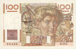 NOTES OF THE BANQUE DE FRANCE 100 francs Banque de France. Billet. jeune paysan, -