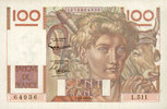 NOTES OF THE BANQUE DE FRANCE 100 francs Banque de France. Billet. jeune paysan, -