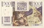 NOTES OF THE BANQUE DE FRANCE 500 francs Banque de France. Billet. Chateaubriand, -