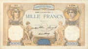 NOTES OF THE BANQUE DE FRANCE 1000 francs Banque de France. Billet. Cérès et Mercure, -