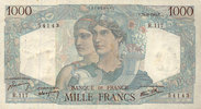 NOTES OF THE BANQUE DE FRANCE 1000 francs Banque de France. Billet. Minerve et Hercule, -