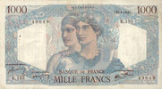 NOTES OF THE BANQUE DE FRANCE 1000 francs Banque de France. Billet. Minerve et Hercule, -