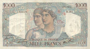 NOTES OF THE BANQUE DE FRANCE 1000 francs Banque de France. Billet. Minerve et Hercule, -
