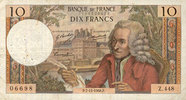 NOTES OF THE BANQUE DE FRANCE 10 francs Banque de France. Billet. Voltaire, -