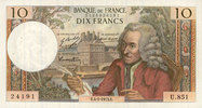 NOTES OF THE BANQUE DE FRANCE 10 francs Banque de France. Billet. Voltaire, -