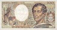 NOTES OF THE BANQUE DE FRANCE 200 francs Banque de France. Billet. (Montesquieu), -