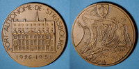 ALSACE bronze Strasbourg. 25e anniversaire du Port autonome de Strasbourg. Médaille . H. Dropsy -