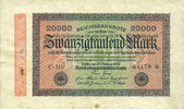 GERMANY 20 000 mark Allemagne. Billet. Série MV -