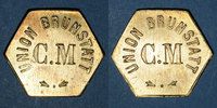 FRENCH EMERGENCY COINS Brunstatt (68). Cercle musical - Union Brunstatt. sans valeur (pour l'eau minérale Carola) -