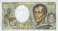 NOTES OF THE BANQUE DE FRANCE 200 francs Banque de France. Billet. (Montesquieu), -