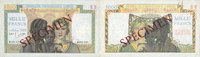 ANCIENT FRENCH COLONIES 1000 francs Afrique Equatoriale Française. Afrique Française Libre. Billet. type BAO modifié -