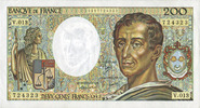 NOTES OF THE BANQUE DE FRANCE 200 francs Banque de France. Billet. (Montesquieu), -
