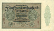 GERMANY 500 000 mark Allemagne. Billet. Série AB -